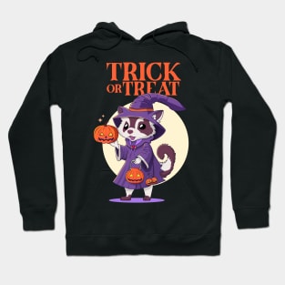 Ferret in wizard costume on halloween night Hoodie